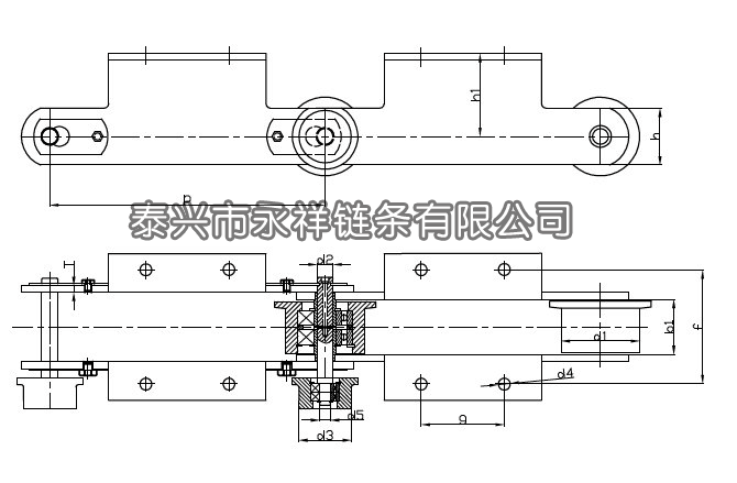 FLF型帶附板輸送鏈條